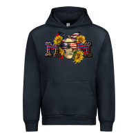 Navy american mom skull Urban Hoodie - CowGirlArtShop