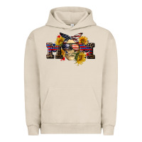 Pigment French Oak american mom skull Urban Hoodie - CowGirlArtShop