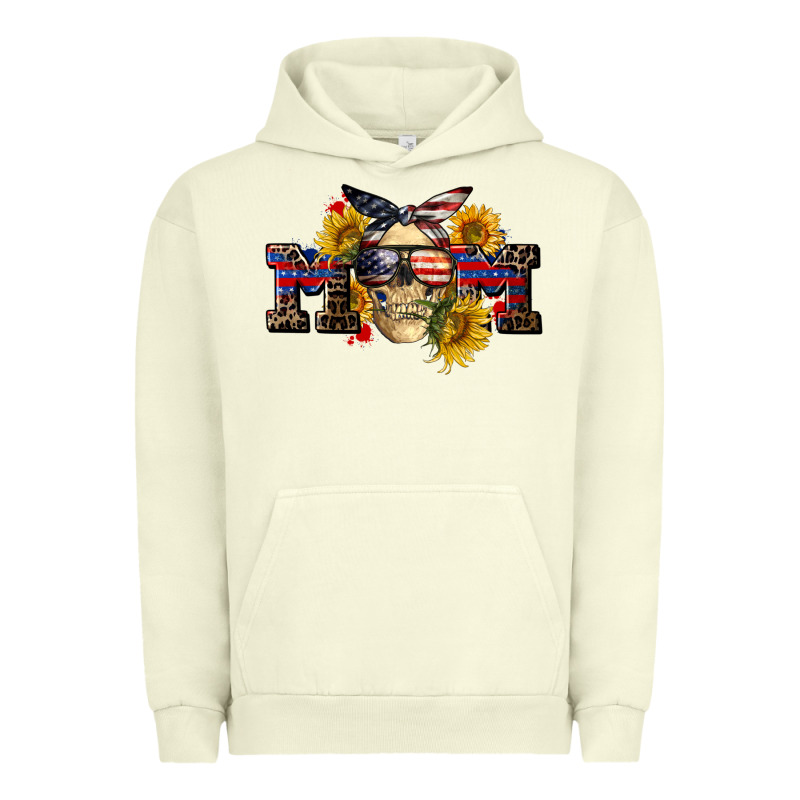 American Mom Skull Urban Hoodie by CowGirlArtShop | Teevron