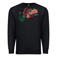 Black leopard flowers cowboy hat Premium Sweatshirt - Jasminsmagicworld