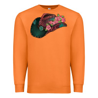 Carrot leopard flowers cowboy hat Premium Sweatshirt - Jasminsmagicworld
