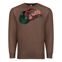 Chestnut leopard flowers cowboy hat Premium Sweatshirt - Jasminsmagicworld