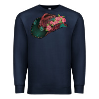Navy leopard flowers cowboy hat Premium Sweatshirt - Jasminsmagicworld