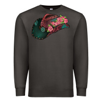 Smoke leopard flowers cowboy hat Premium Sweatshirt - Jasminsmagicworld