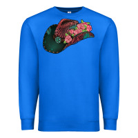 True Royal leopard flowers cowboy hat Premium Sweatshirt - Jasminsmagicworld