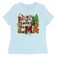 Baby Blue santa's favorite cma Ladies Tee - Zillion Design Studio