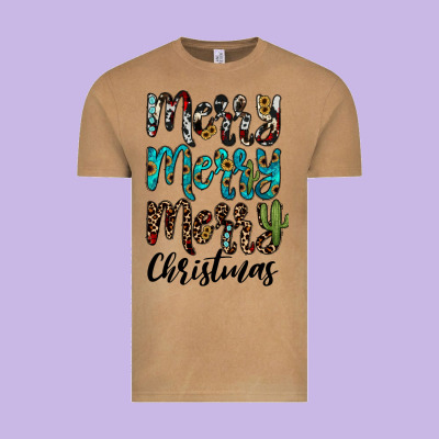 Merry Christmas Vintage Tee Designed By Jahusdesignshop