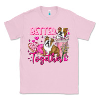 Bubblegum Pink Be Mine Valentine Dog Classic Tee - CowhideDigitalArt