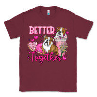 Burgundy Be Mine Valentine Dog Classic Tee - CowhideDigitalArt