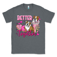 Charcoal Heather Be Mine Valentine Dog Classic Tee - CowhideDigitalArt