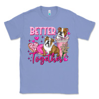 Colony Blue Be Mine Valentine Dog Classic Tee - CowhideDigitalArt