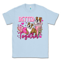 Dusty Blue Be Mine Valentine Dog Classic Tee - CowhideDigitalArt