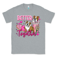 Heather Grey Be Mine Valentine Dog Classic Tee - CowhideDigitalArt
