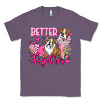 Lavender Be Mine Valentine Dog Classic Tee - CowhideDigitalArt