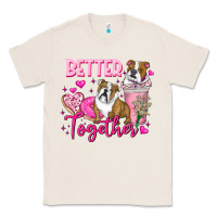 Natural Be Mine Valentine Dog Classic Tee - CowhideDigitalArt