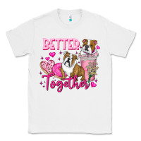White Be Mine Valentine Dog Classic Tee - CowhideDigitalArt