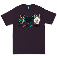 Plum peace love huskies Premium Tee - RanaPortraitStore