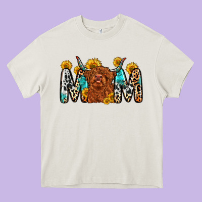 Mom Cow Heavy Core Tee Designed By Zillion Design Studio