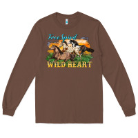 Chestnut free spirit wild heart 3 horses Long Sleeve Tee - LillyAllenDesigns