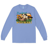Colony Blue free spirit wild heart 3 horses Long Sleeve Tee - LillyAllenDesigns