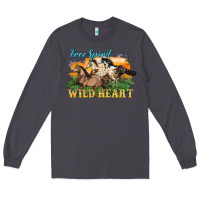 Smoke free spirit wild heart 3 horses Long Sleeve Tee - LillyAllenDesigns