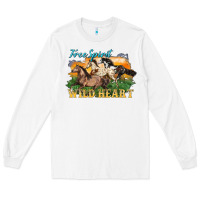 White free spirit wild heart 3 horses Long Sleeve Tee - LillyAllenDesigns