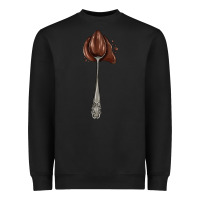 Black spoon with chocolate Heavyweight Sweatshirt - AdoDesignShop