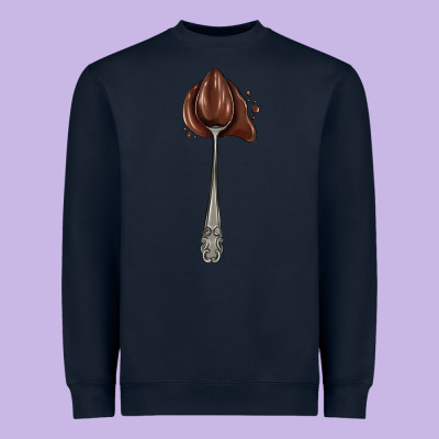 Spoon With Chocolate Heavyweight Sweatshirt Designed By Adodesignshop