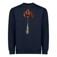Navy spoon with chocolate Heavyweight Sweatshirt - AdoDesignShop