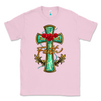 Bubblegum Pink cross faith Classic Tee - BarkalooDesign