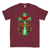 Burgundy cross faith Classic Tee - BarkalooDesign
