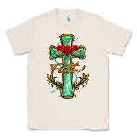 Natural cross faith Classic Tee - BarkalooDesign