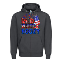 Smoke red white boozy Zipper Hoodie - NancyCooperArtShop