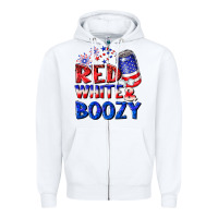 White red white boozy Zipper Hoodie - NancyCooperArtShop