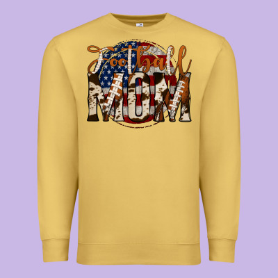 Football Mom Premium Sweatshirt Designed By Jasminsmagicworld