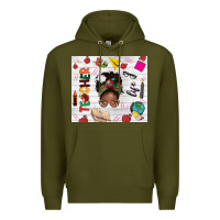 Army Green afro teacher life Premium Hoodie - NancyCooperArtShop