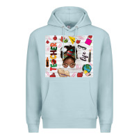 Blue Mist afro teacher life Premium Hoodie - NancyCooperArtShop