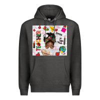 Charcoal Heather afro teacher life Premium Hoodie - NancyCooperArtShop