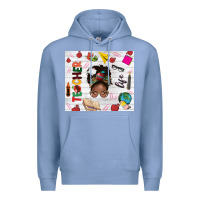 Colony Blue afro teacher life Premium Hoodie - NancyCooperArtShop