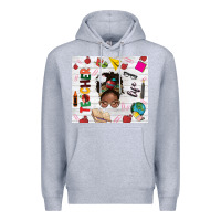 Heather Grey afro teacher life Premium Hoodie - NancyCooperArtShop