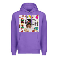 Purple afro teacher life Premium Hoodie - NancyCooperArtShop