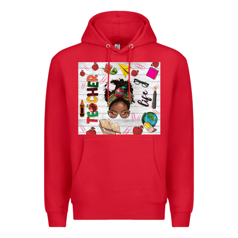 Afro Teacher Life Premium Hoodie by NancyCooperArtShop | Teevron