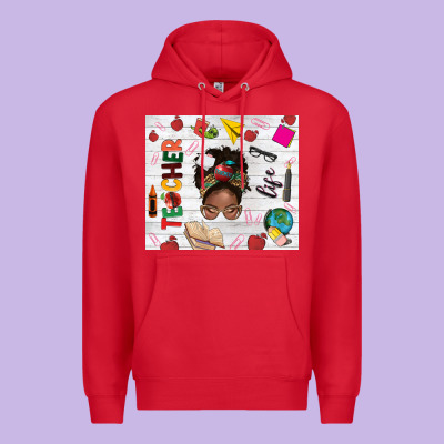 Afro Teacher Life Premium Hoodie Designed By Nancycooperartshop
