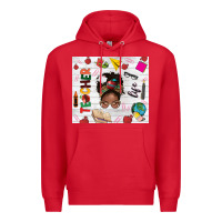 Red afro teacher life Premium Hoodie - NancyCooperArtShop