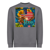 Storm 4th of july texas map with cow seamless pattern Heavyweight Sweatshirt - BundleAndBundleShop
