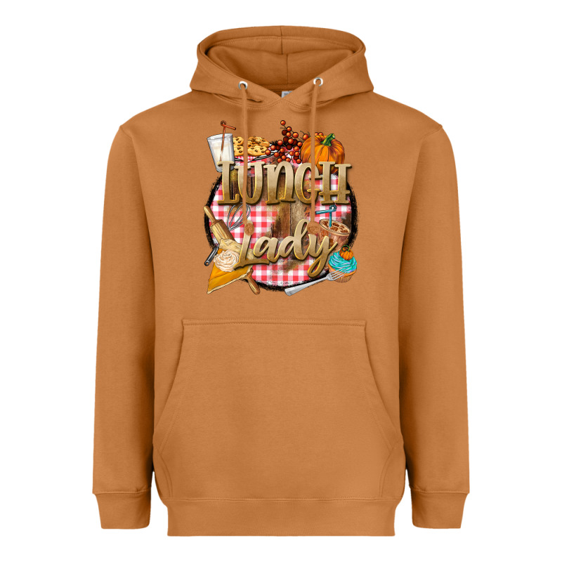 Fall  Lunch Lady Heavyweight Hoodie by BarkalooDesign | Teevron