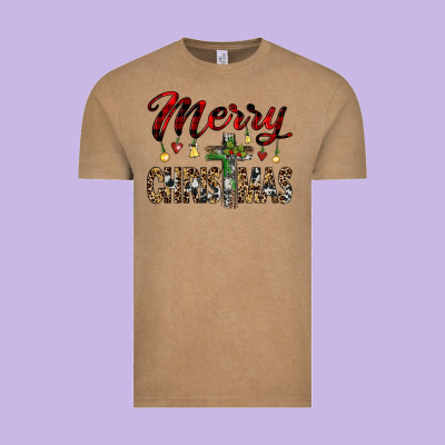 Merry Christmas Vintage Tee Designed By Jahusdesignshop