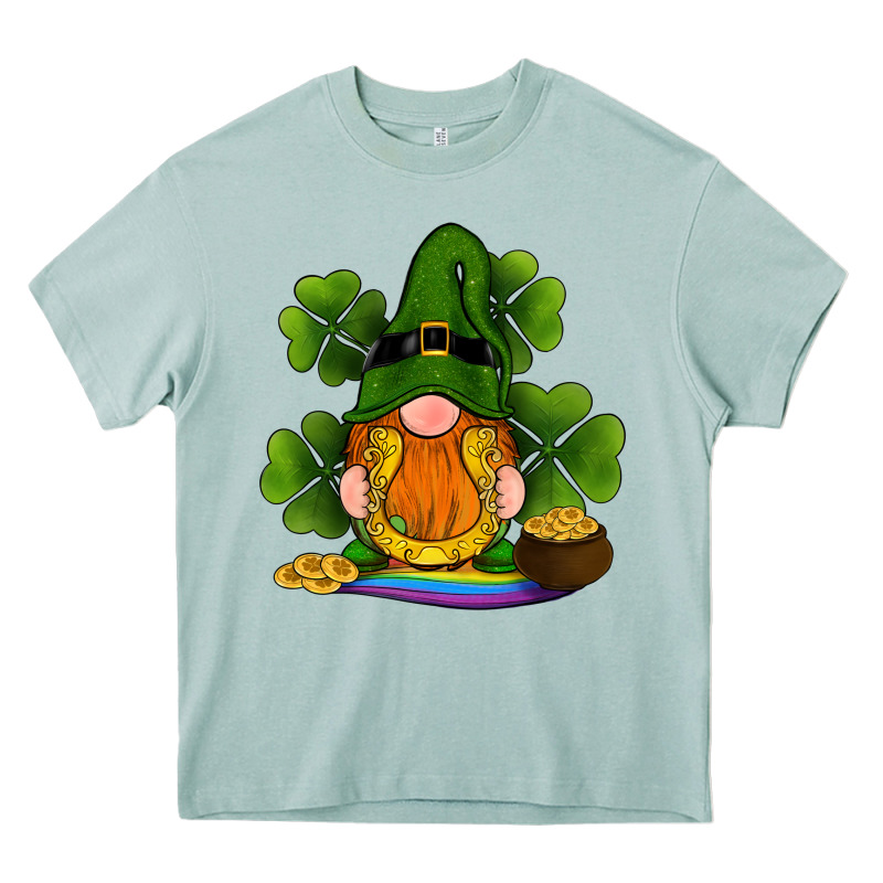 St Patricks Day Gnomes Shamrock Gold Horseshoes Rainbow Heavy Core Tee by RanaPortraitStore | Teevron