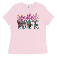 Bubblegum Pink spoiled wife Ladies Tee - texasbilliewilder