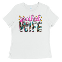 White spoiled wife Ladies Tee - texasbilliewilder